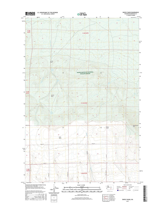 Snively Basin Washington US Topo Map Image