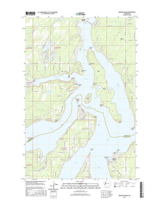 Squaxin Island Washington US Topo Map Image