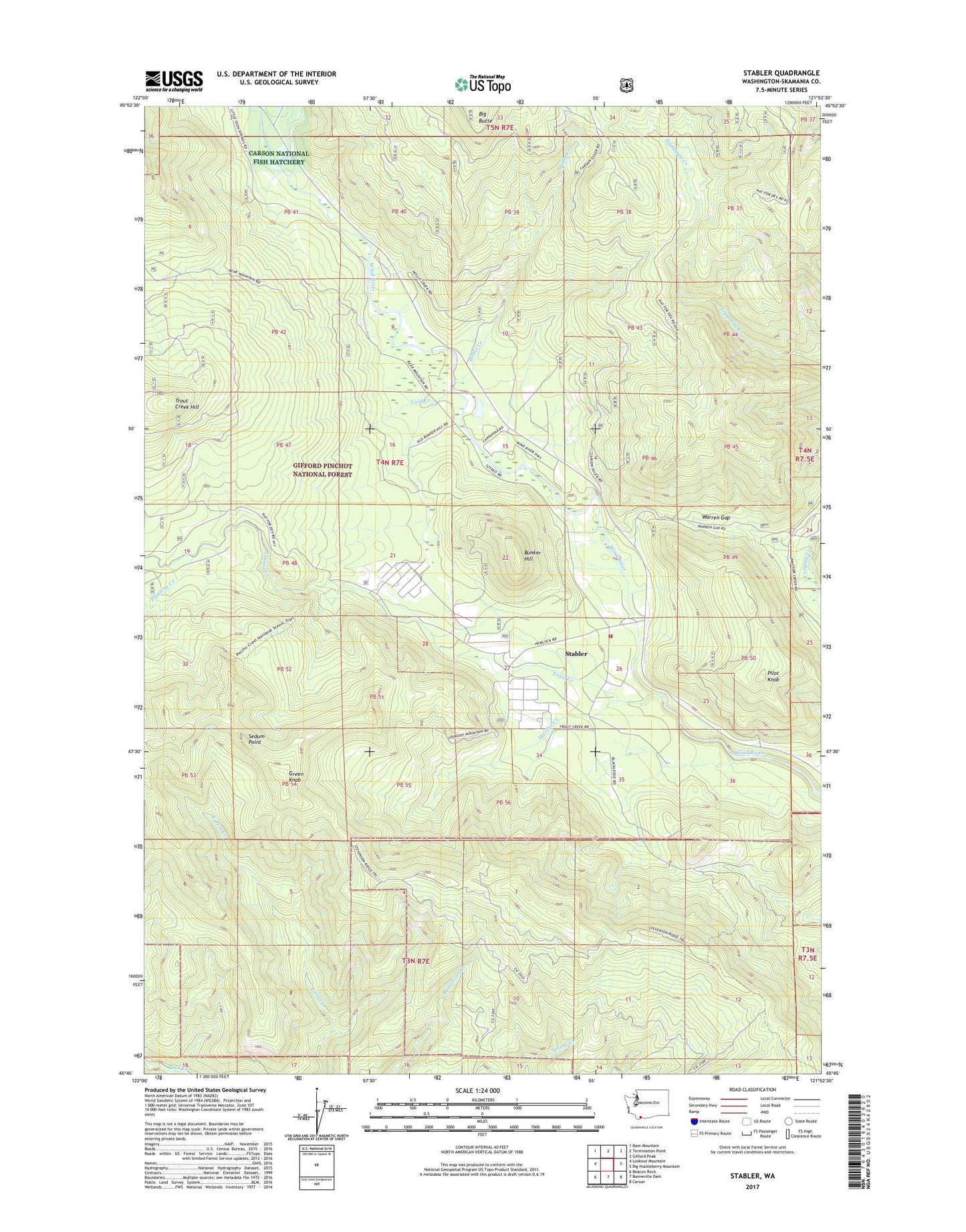 Stabler Washington US Topo Map Image
