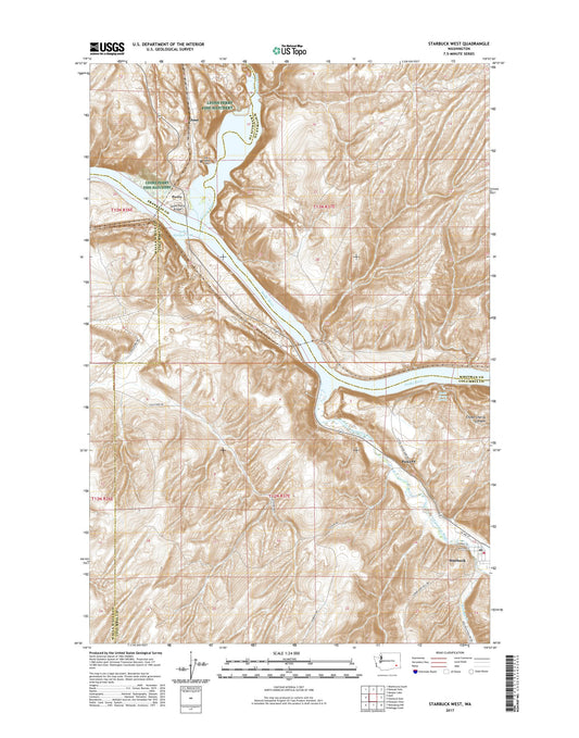 Starbuck West Washington US Topo Map Image