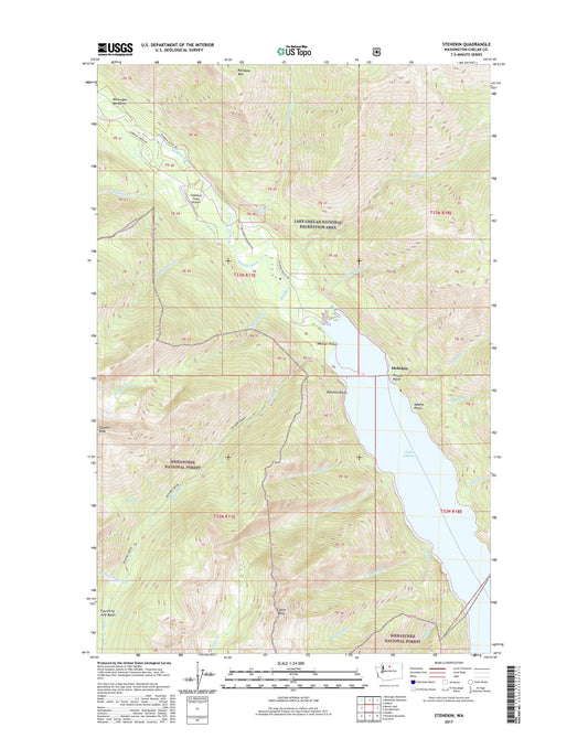 Stehekin Washington US Topo Map Image