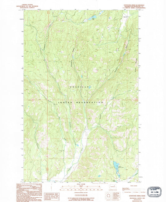 Classic USGS Stepstone Creek Washington 7.5'x7.5' Topo Map Image