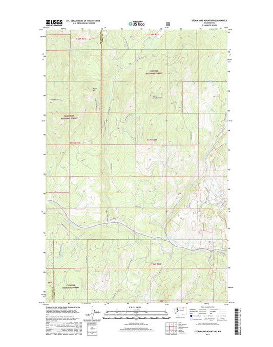 Storm King Mountain Washington US Topo Map Image