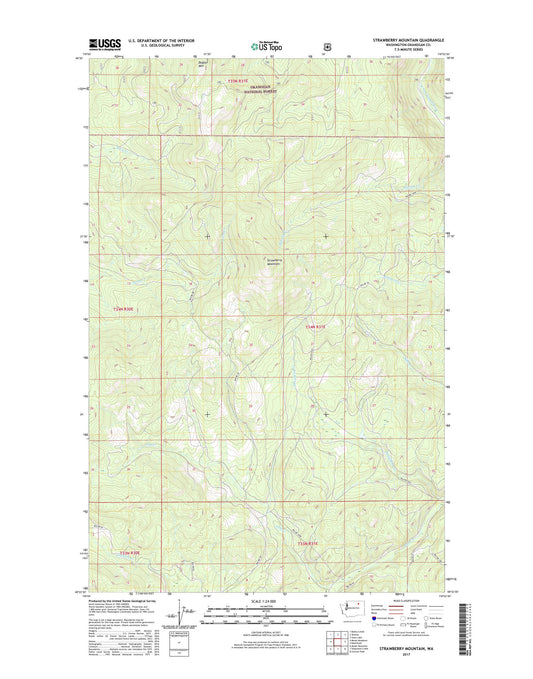 Strawberry Mountain Washington US Topo Map Image