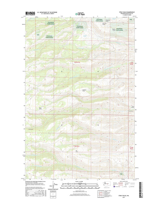 Stray Gulch Washington US Topo Map Image