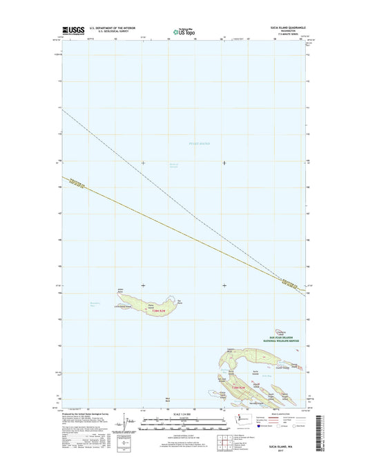 Sucia Island Washington US Topo Map Image