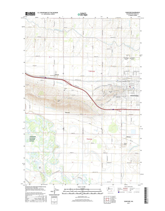 Sunnyside Washington US Topo Map Image