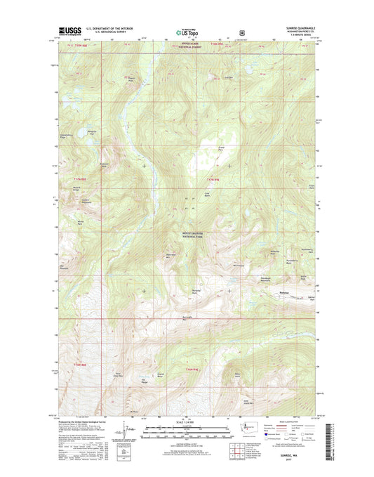 Sunrise Washington US Topo Map Image