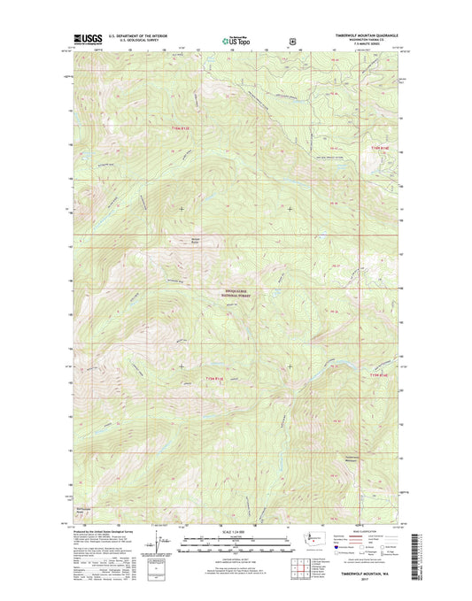 Timberwolf Mountain Washington US Topo Map Image