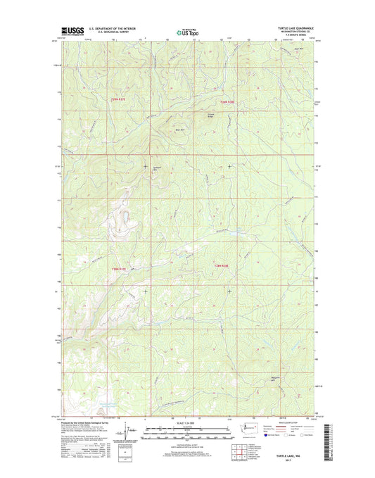 Turtle Lake Washington US Topo Map Image