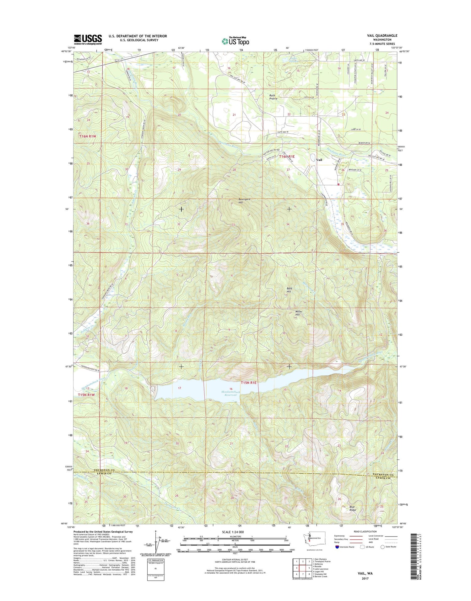 Vail Washington US Topo Map Image
