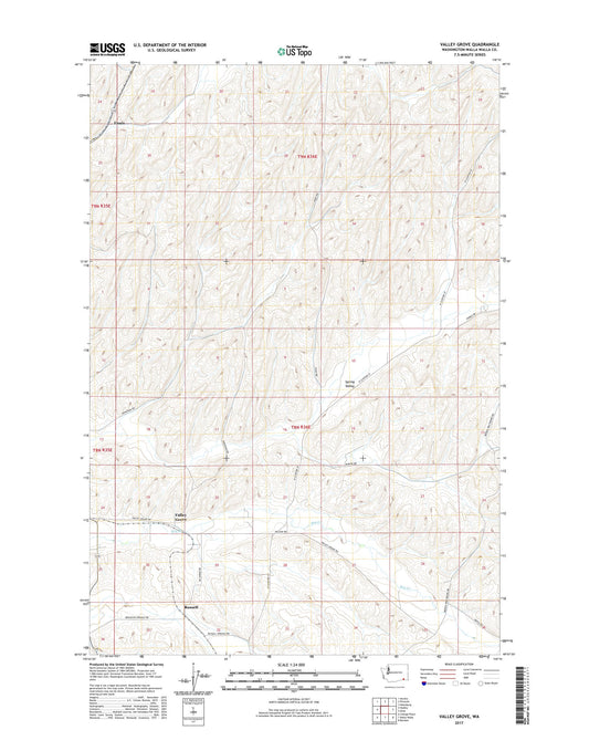 Valley Grove Washington US Topo Map Image