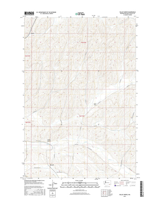 Valley Grove Washington US Topo Map Image