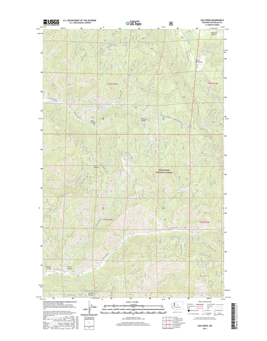 Van Creek Washington US Topo Map Image