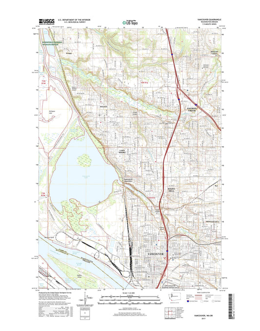 Vancouver Washington US Topo Map Image