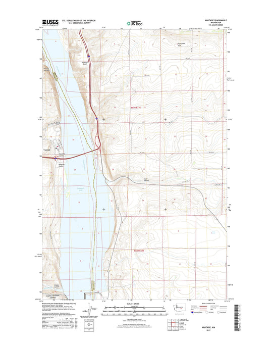 Vantage Washington US Topo Map Image