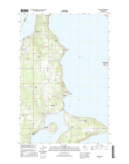 Vashon Washington US Topo Map Image