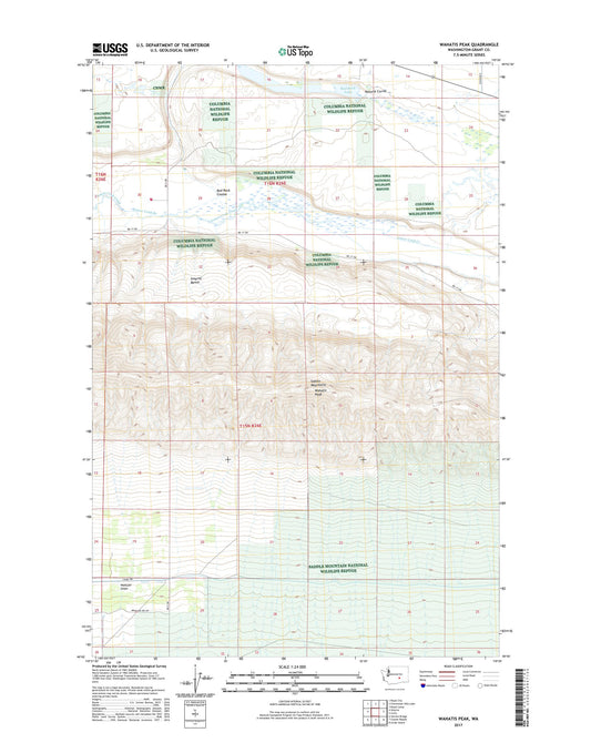 Wahatis Peak Washington US Topo Map Image