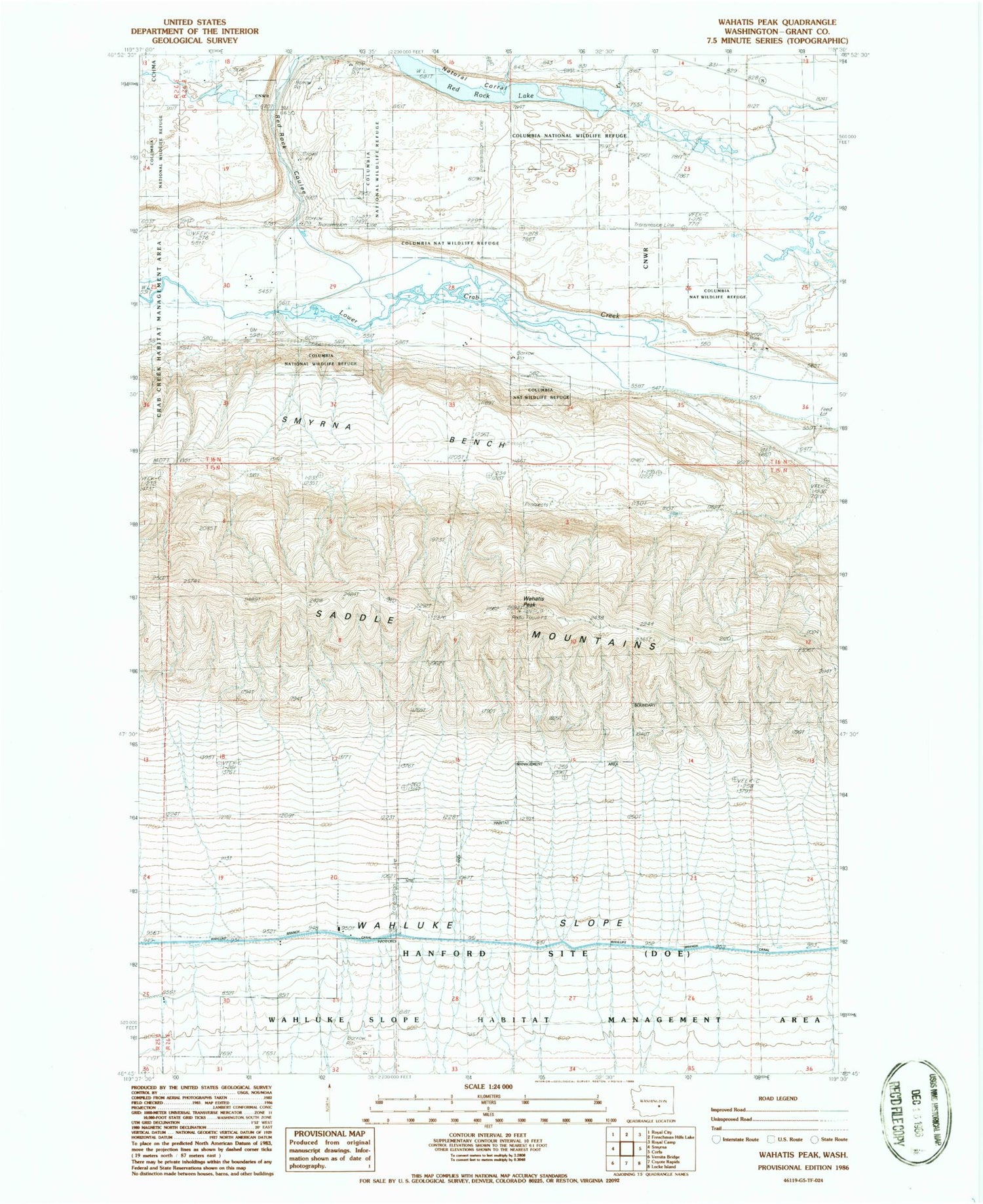 Classic USGS Wahatis Peak Washington 7.5'x7.5' Topo Map Image