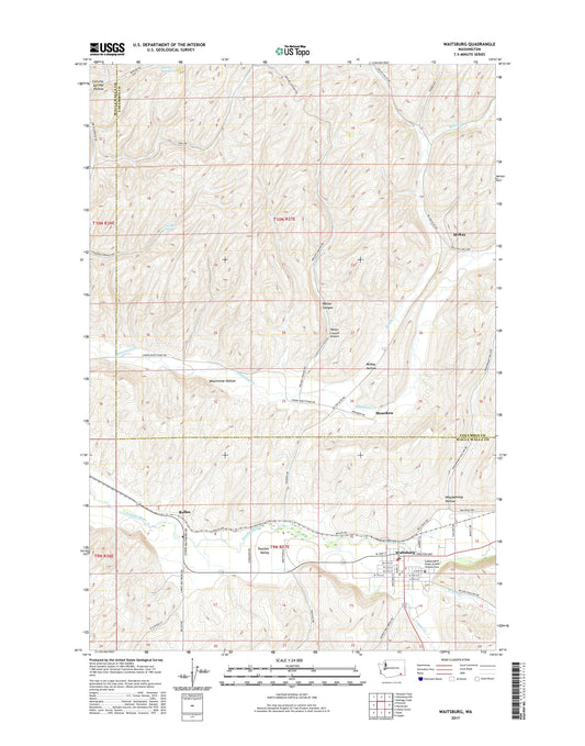Waitsburg Washington US Topo Map Image