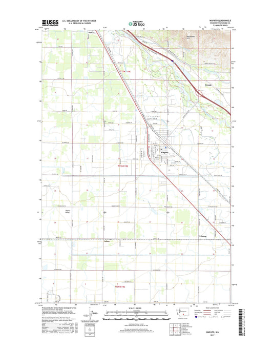 Wapato Washington US Topo Map Image