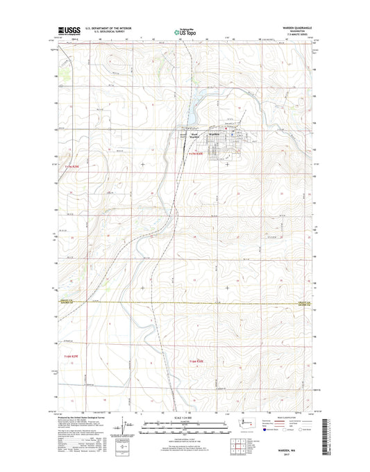 Warden Washington US Topo Map Image
