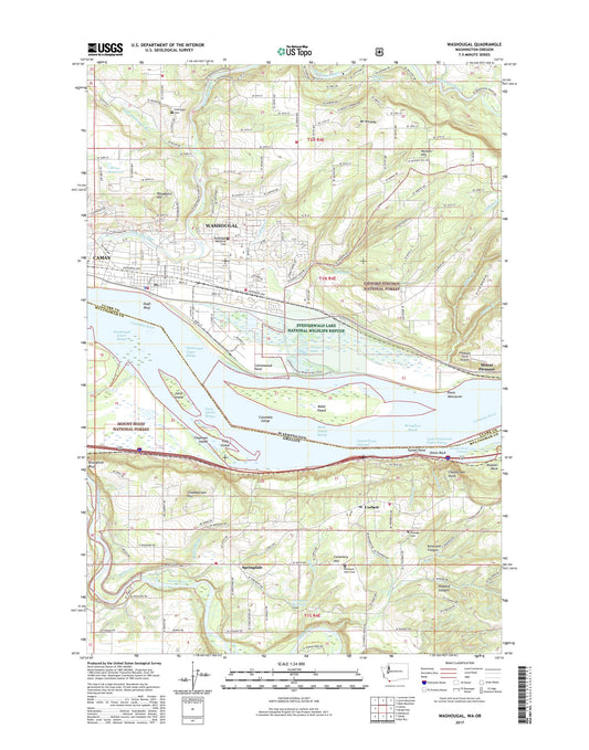 Washougal Washington US Topo Map Image