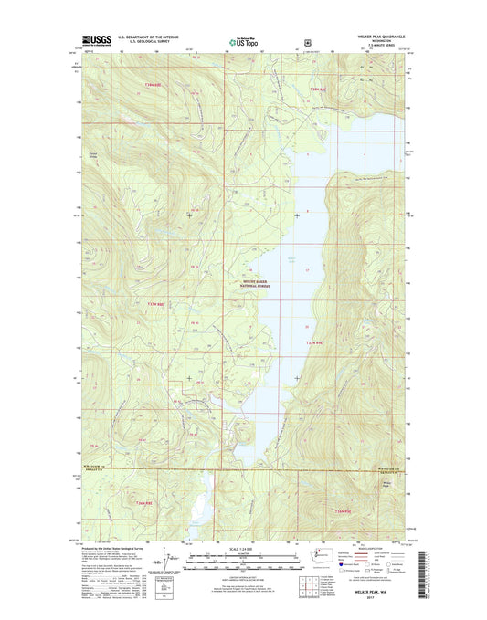 Welker Peak Washington US Topo Map Image