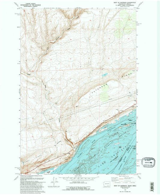 Classic USGS West of Paterson Washington 7.5'x7.5' Topo Map Image