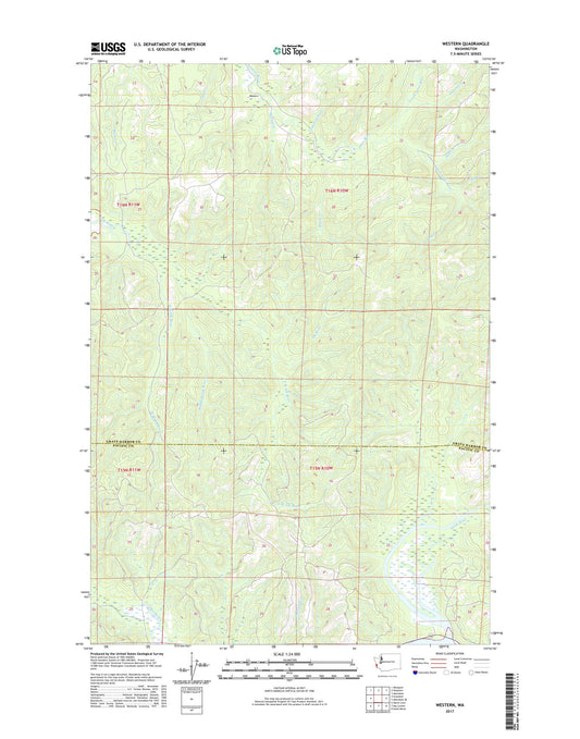 Western Washington US Topo Map Image