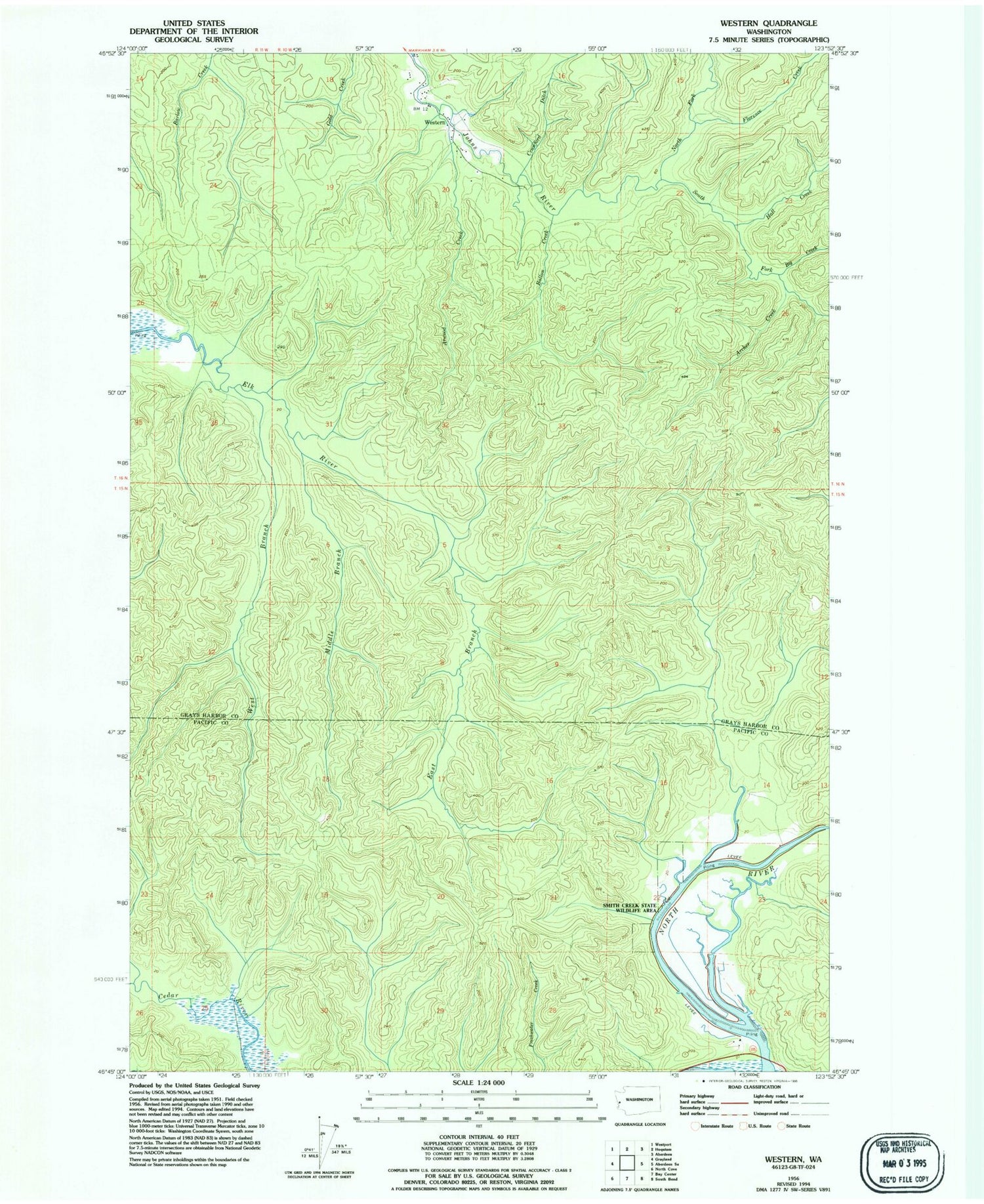 Classic USGS Western Washington 7.5'x7.5' Topo Map Image