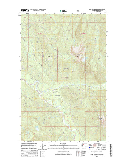 White Chuck Mountain Washington US Topo Map Image