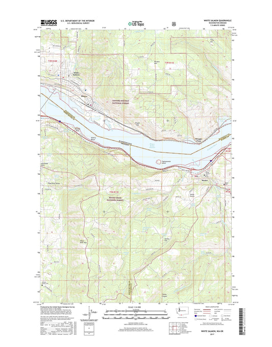 White Salmon Washington US Topo Map Image