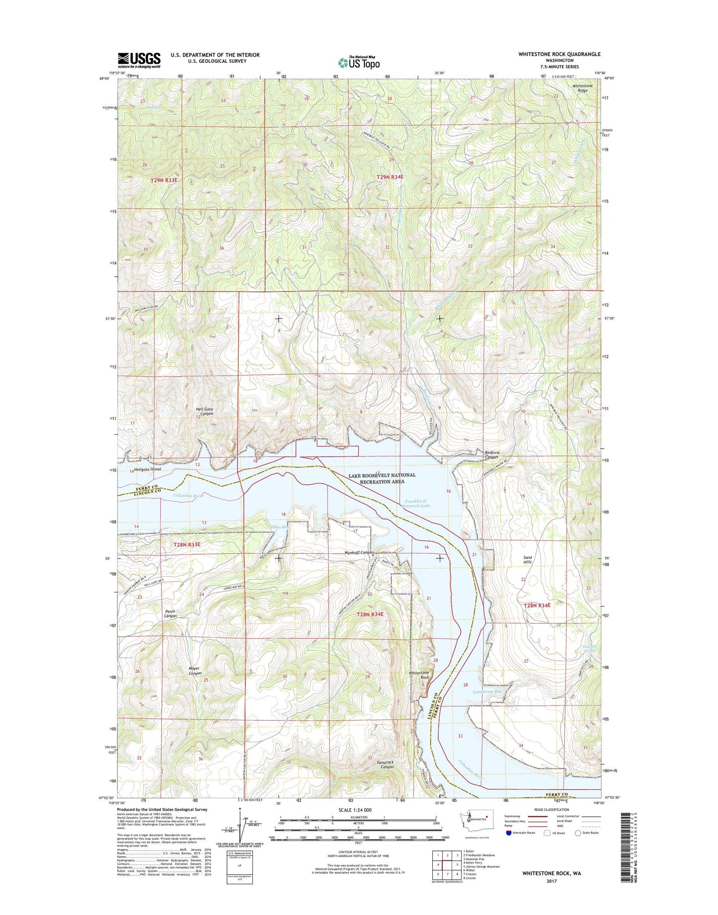 Whitestone Rock Washington US Topo Map Image