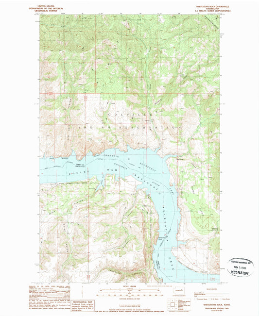 Classic USGS Whitestone Rock Washington 7.5'x7.5' Topo Map Image