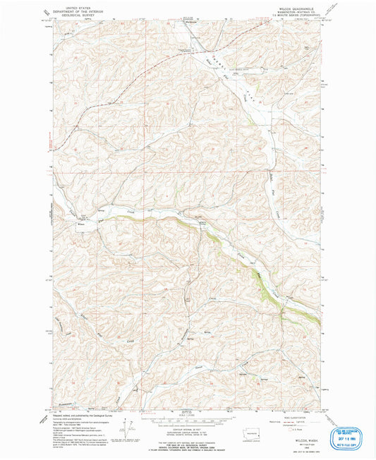 Classic USGS Wilcox Washington 7.5'x7.5' Topo Map Image