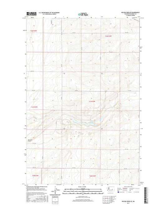 Wilson Creek SE Washington US Topo Map Image