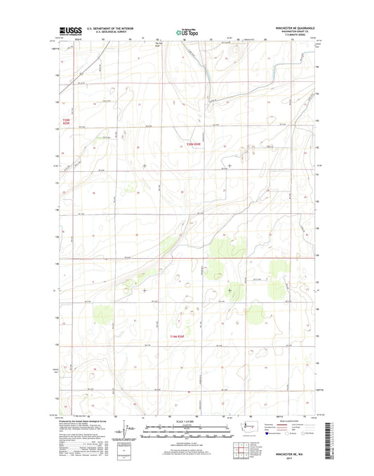 Winchester NE Washington US Topo Map Image