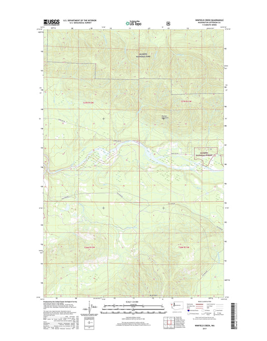 Winfield Creek Washington US Topo Map Image