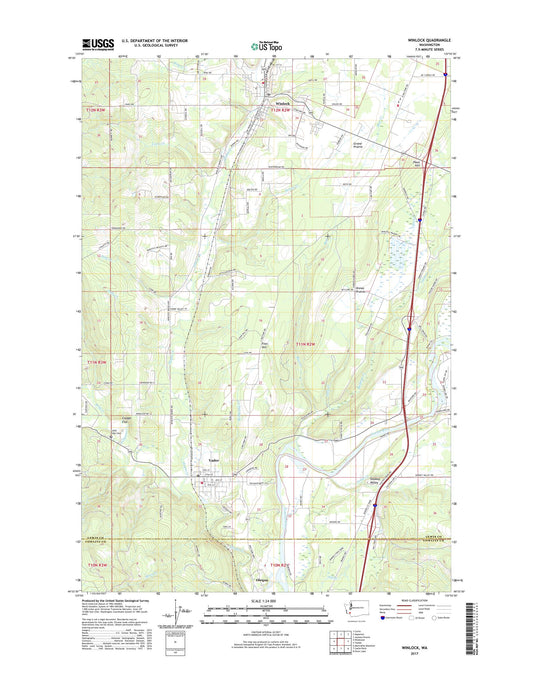 Winlock Washington US Topo Map Image