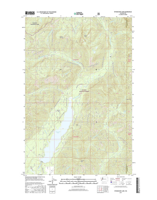 Wynoochee Lake Washington US Topo Map Image