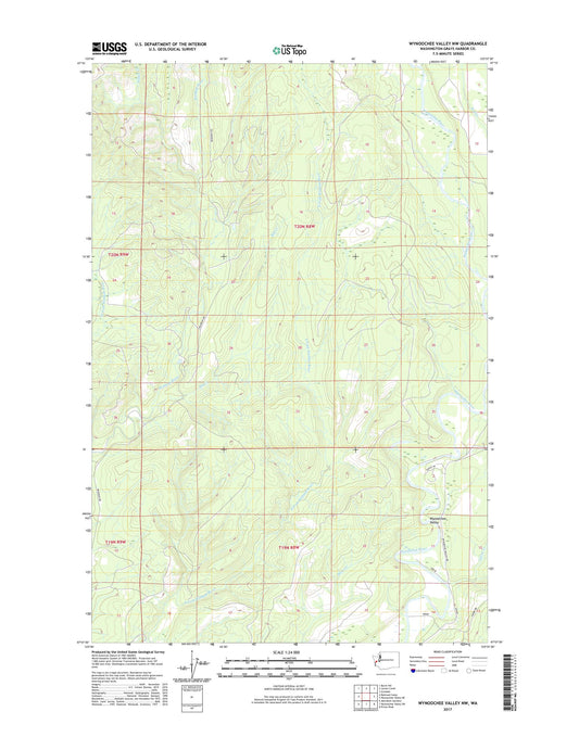 Wynoochee Valley NW Washington US Topo Map Image