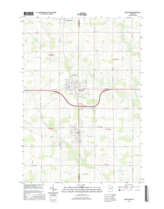 Abbotsford Wisconsin US Topo Map Image