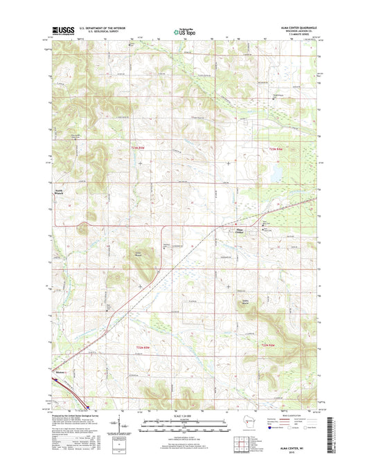 Alma Center Wisconsin US Topo Map Image