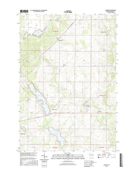 Almena Wisconsin US Topo Map Image