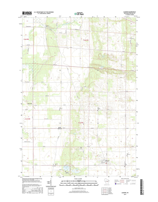 Almond Wisconsin US Topo Map Image