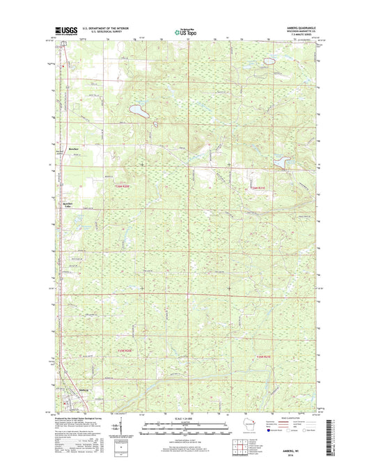 Amberg Wisconsin US Topo Map Image