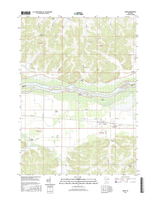 Arena Wisconsin US Topo Map Image