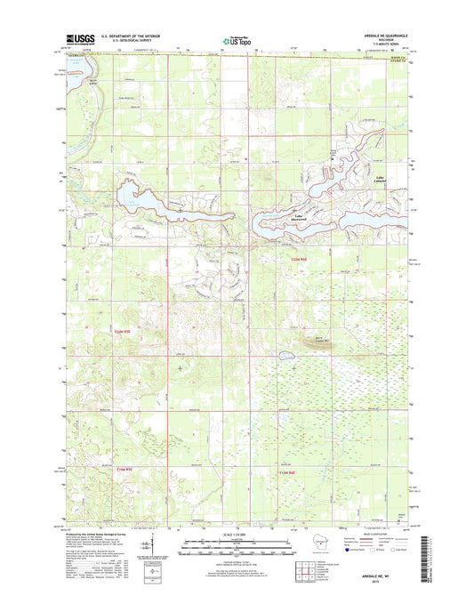 Arkdale NE Wisconsin US Topo Map Image