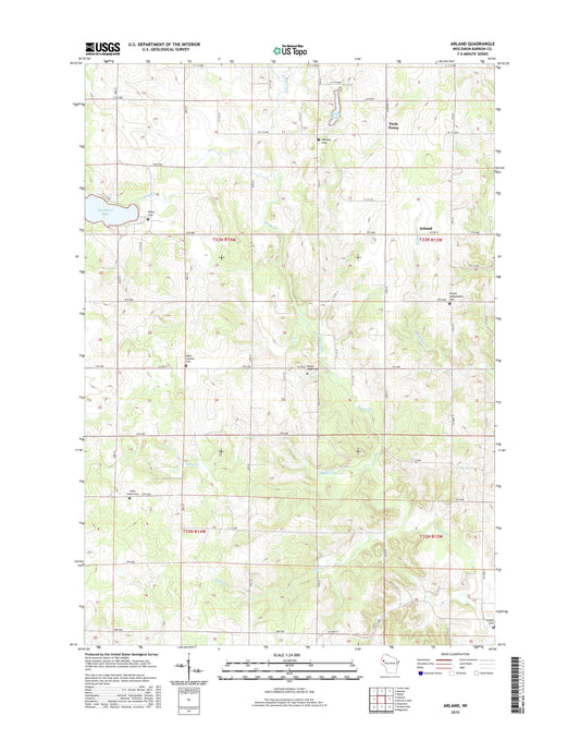 Arland Wisconsin US Topo Map Image